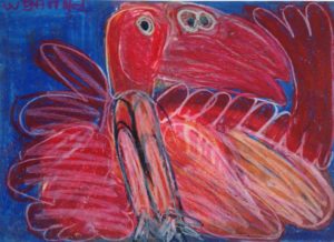 red-%ef%ac%82amingo-2013-oil-pastel-on-paper-50-x-70-cm